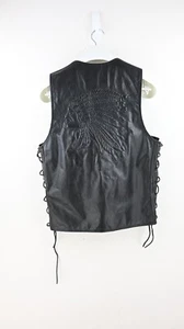 Vintage Prouds Australia leather vest with embossed Indian chief detail size M - Picture 1 of 12
