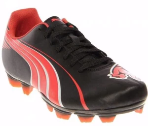 PUMA SOCCER SHOES WOMEN'S ATTENCIO II I FG SOCCER CLEAT RED BLACK SIZE 6.5 NEW - Picture 1 of 2