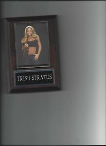 TRISH STRATUS PLAQUE WRESTLING WWE DIVA WITH BELT WOMEN'S CHAMP