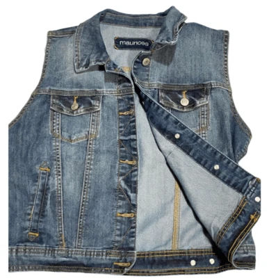 Maurice’s Medium Wash Denim Vest - Image 1 of 4