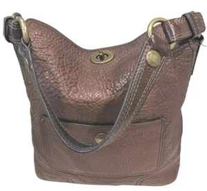 Y2K COACH Chelsea Turnlock Slouch Hobo Shoulder Bag Mocha Pebbled Leather VTG - Picture 1 of 14