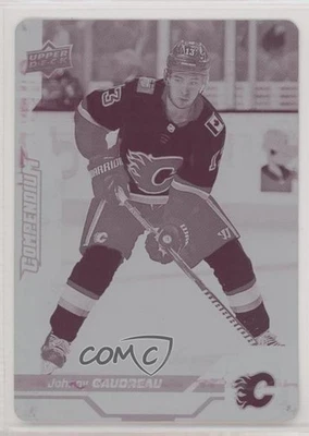 2018 Upper Deck Compendium Printing Plate Magenta 1/1 Johnny Gaudreau #499 0fy - Image 1 of 3