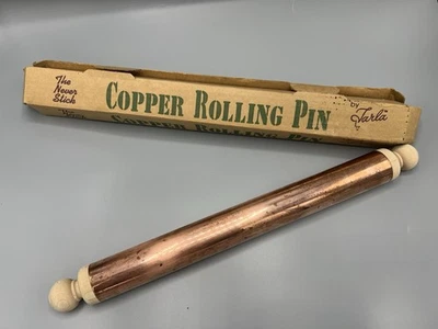 Tarla Cuisine France 18" Copper Rolling Pin w/Hardwood Handles NIB - Image 1 of 4