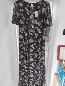 River Island Long Floral Dress Size 12 New With Tags - Picture 1 of 5