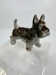 VINTAGE SCOTTISH TERRIER FIGURINE - BROWN - MADE IN JAPAN Read* - Picture 1 of 5