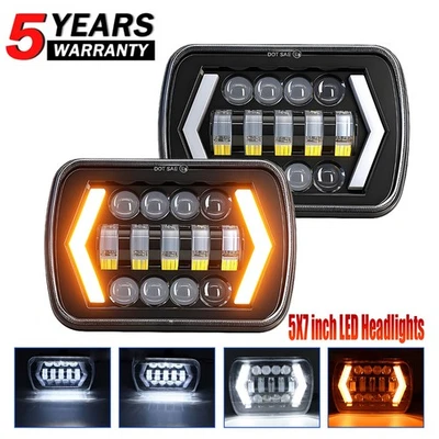 Faros LED DRL sellados de haz alto bajo para Mazda B2200 B2000 B2600 7X6" 5X7 pulgadas Foto 1 de 4