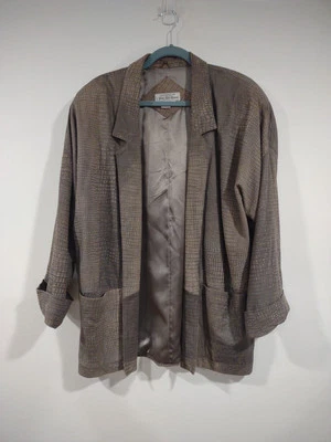 Blazer de cuero vintage Saks Fifth Avenue ~ mediano para mujer ~ LEER DESCRIPCIÓN  Foto 1 de 4