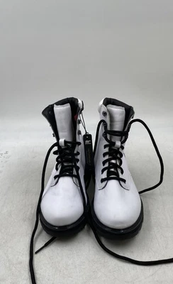Sorel Womens NL4843-100 White Leather Waterproof Lace-Up Combat Boots Size 9 - Image 1 of 4