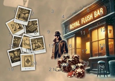 Mystery Rätsel Adventskalender Thema Detektiv, LEVEL schwer, Escape & Exit Spiel