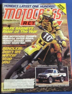 MOTOCROSS ACTION MAGAZINE-DEC 1981   MARK BARNETT  ROY   HONDA XR100   KTM FACTO - Picture 1 of 5