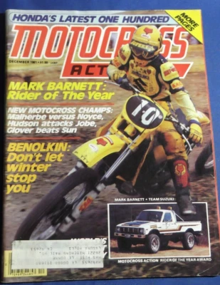 MOTOCROSS ACTION MAGAZINE-DEC 1981   MARK BARNETT  ROY   HONDA XR100   KTM FACTO - Image 1 of 4