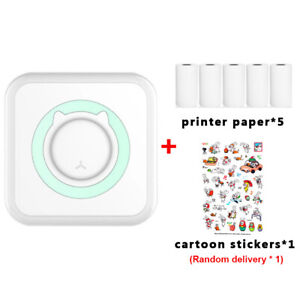 Mini Pocket Label Printer Wireless Thermal Paper Sticker Bluetooth Machine Phot