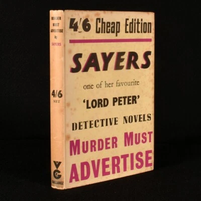 1949 Murder Must Advertise Dorothy L. Sayers Nineteenth Imp - Image 1 of 4