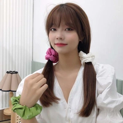 Lindas bandas de goma de cuero grandes bandas elásticas para el cabello accesorios para la cabeza PU crujientes Foto 1 de 4