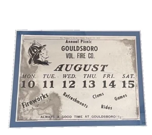 1959 Vintage Shopper Guide Tin Newspaper Printing Sheets, Fire Co. Gouldsboro PA - Picture 1 of 4