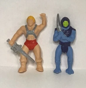 Figuras esqueleto Masters of the Universe MOTU He Man toppers pastel goma 1984 - Imagen 1 de 23