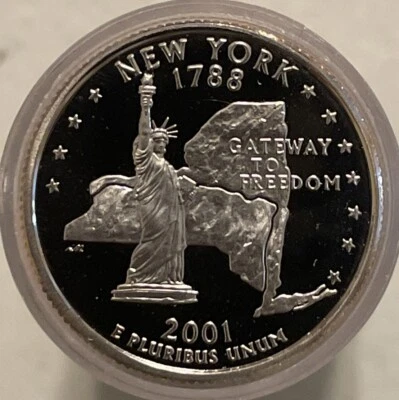 2001 S State Quarter New York Roll Gem Cameo Clad Proof 40 US Coins Proof Sets - Image 1 of 3