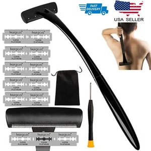 Man Back Razor Shaver Groomer Full Body Hair Removal Trimmer Wet&Dry Long Handle - Picture 1 of 13