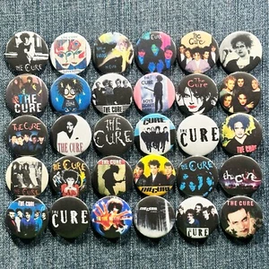THE CURE 80s Music 1.5" Pinback Buttons New Wave Alternative Punk Goth, 30 Pins - Picture 1 of 9