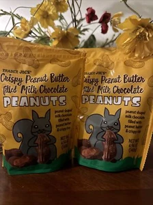 2TRADER JOE'S CRISPY RICE PEANUT BUTTER FILLED MILK CHOCOLATE 4.94 OZ EACH FRESH - Picture 1 of 2