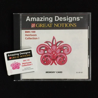 Heirloom Embroidery Designs Card for Deco Brother Baby Lock Simplicity White - image 1 of 4