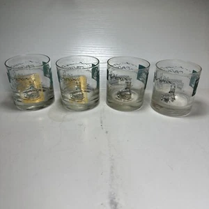 4 bicchieri Libbey Southern Comfort barca a vapore barca a vapore piccole rocce turchese Y4 - Foto 1 di 13