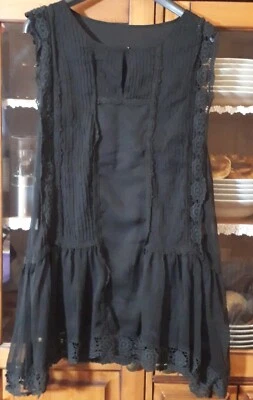 Schickes Chiffon Boho Romantisches Kleid mit SPITZE GR:M  - Bild 1 von 4