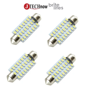 Jtech 4x 36mm(1.42") 24 SMD Super Bright White LED Bulb 6411 6413 6418 C5W - Picture 1 of 5