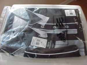 New ADIDAS TM1600S3FP Modern Fit S/S Polo Shirt XL Black/White Trim - Picture 1 of 2