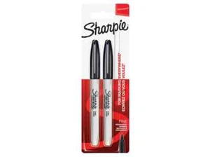 Sharpie Feine Spitze Permanent Marker Schwarz (Packung 2) SHP1985860 - Picture 1 of 4