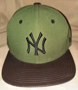 New Era MLB NY Yankees Black | Olive Cap 9FIFTY Snapback Hat OSFM NEW - Picture 1 of 8