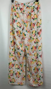 XOXO Pants Beige Multi Abstract Print High Waist Wide Leg Side Zip Size M NEW - Picture 1 of 10