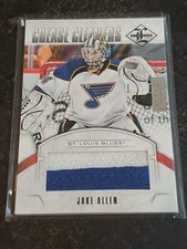 2012-13 Panini Limited Crease Cleaners Jersey Prime Jake Allen 5/25 PRINT ERROR