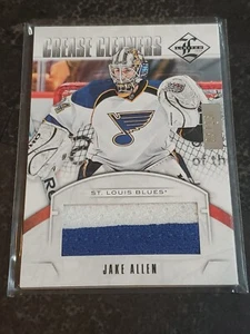 2012-13 Panini Limited Crease Cleaners Jersey Prime Jake Allen 5/25 PRINT ERROR - Bild 1 von 4