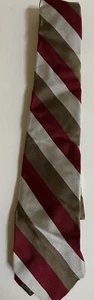 Herren Vintage 80er Vollseide Krawatte Streifen Mehrfarbig Jos Bank TOP - Bild 1 von 5