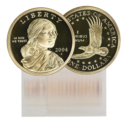 2004-S Proof Sacagawea Dollar 25-Coin Roll Cover