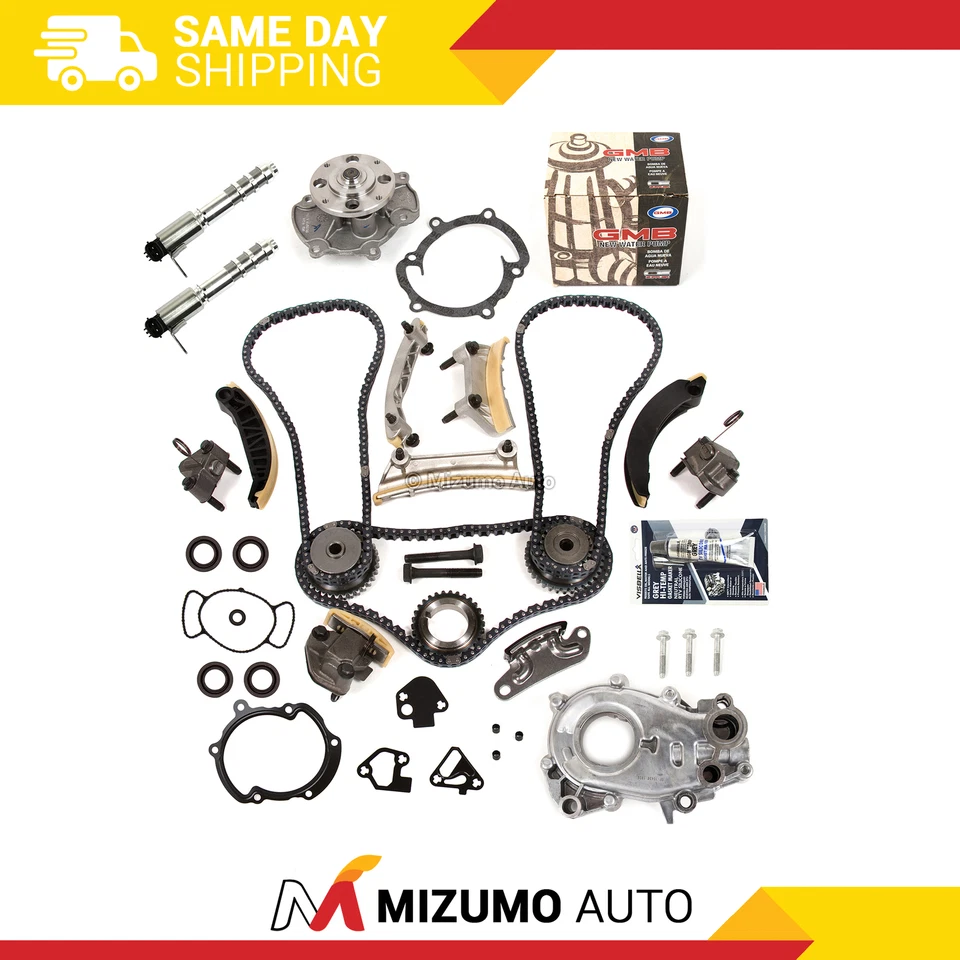 Kit de cadena de distribución bomba de aceite GMB bomba de agua solenoide ajuste 07-16 Cadillac Suzuki 3,6 L Foto 1 de 4