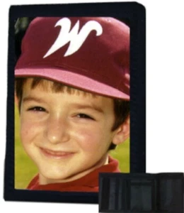 Personalized Custom Photo Logo Men's Trifold Wallet Grab Closure Dad Gift NEW - Picture 1 of 2