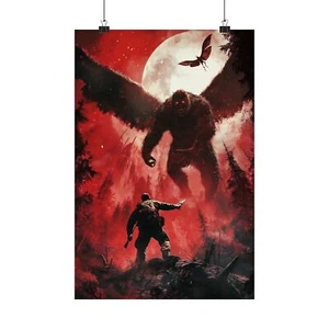 Mothman & Batsquatch Poster - Legendäres Cryptid Poster für Myth & Creature Fans - Bild 1 von 12