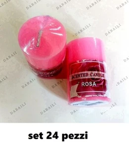 X Set 24 Piezas Velas De Cera Aromáticas Rosa Aroma Rosa 4,5x7,5cm BAL - Imagen 1 de 1