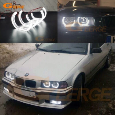 For BMW E36 E38 E39 Z3 Ultra Bright DTM M4 Style Led Angel Eyes Kit Halo Rings - Image 1 of 4