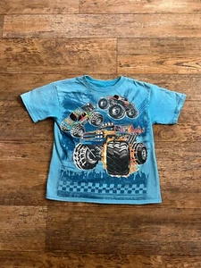 Bioworld Super Charged Speed Zone Racing Monster Trucks Kids Blue T Shirt L (7) - Picture 1 of 6