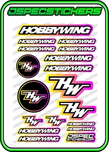 HOBBYWING RC STICKER A5 ESC BRUSHLESS MOTOR XR10 SENSOR CRAWLER DRIFT YELLOW PIN - Picture 1 of 8