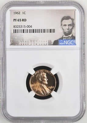 1962 Lincoln Cent 1C NGC PF65 RD - Image 1 of 2