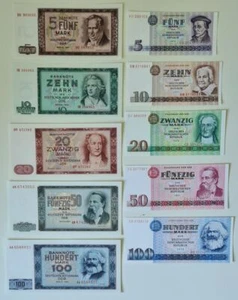 Geldscheine DDR Lot von 10 Scheinen aus den Jahren 1964, 1971, 1975 - Picture 1 of 2