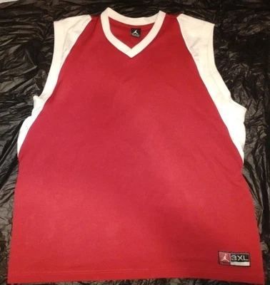 Camiseta sin mangas de baloncesto vintage Y2K Team Jordan roja blanca talla 3XL Foto 1 de 4