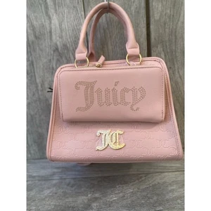Juicy Couture Rosa Handtasche & Geldbörse Set | JC Logo & Strass - Bild 1 von 8