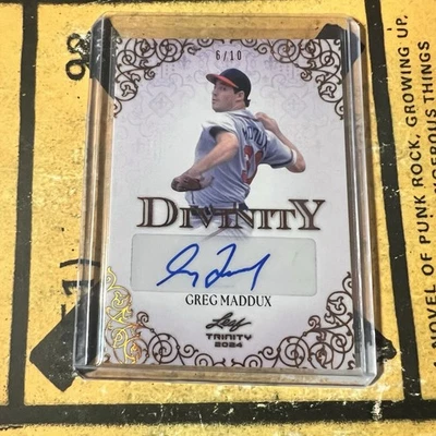 2024 Leaf Trinity Greg Maddux Divinity Autograph 6/10 Atlanta Braves Auto HOF - Image 1 of 2