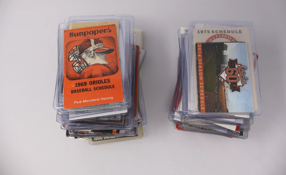 Baltimore Orioles Misc Pocket Schedules Lot Of 100+ 1969-2014 Great Party Gifts - Image 1 of 3