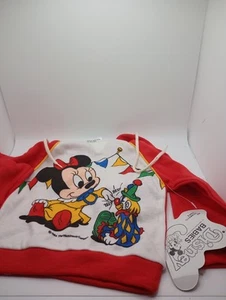Vintage Disney Baby Minnie Mouse Infant Hoodie Nwt Confetti Kids 0 To 6 1984 - Picture 1 of 7